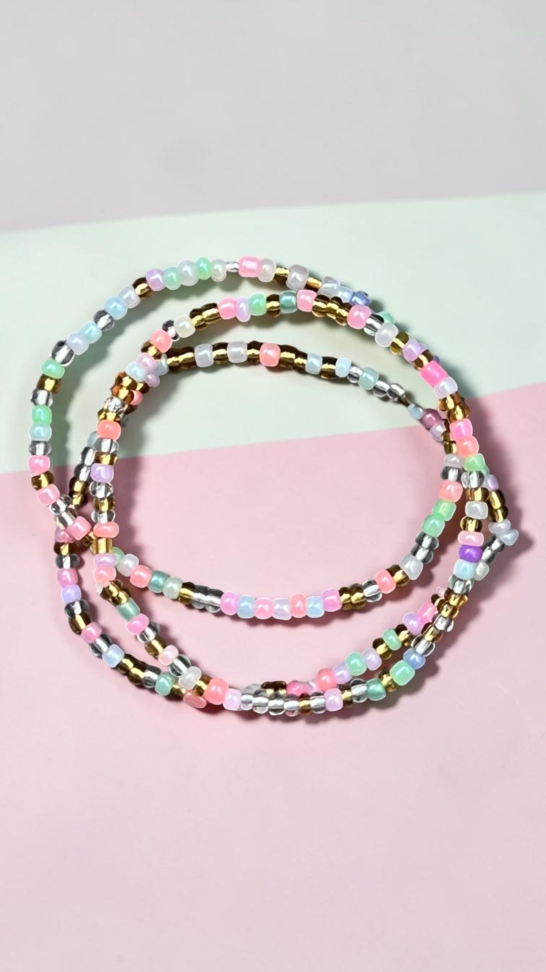 Pastel beaded bracelet